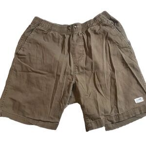 LIRA Mens Small  Beige Shorts Casual‎ Stretch Waistband 7" Inseam.  H
